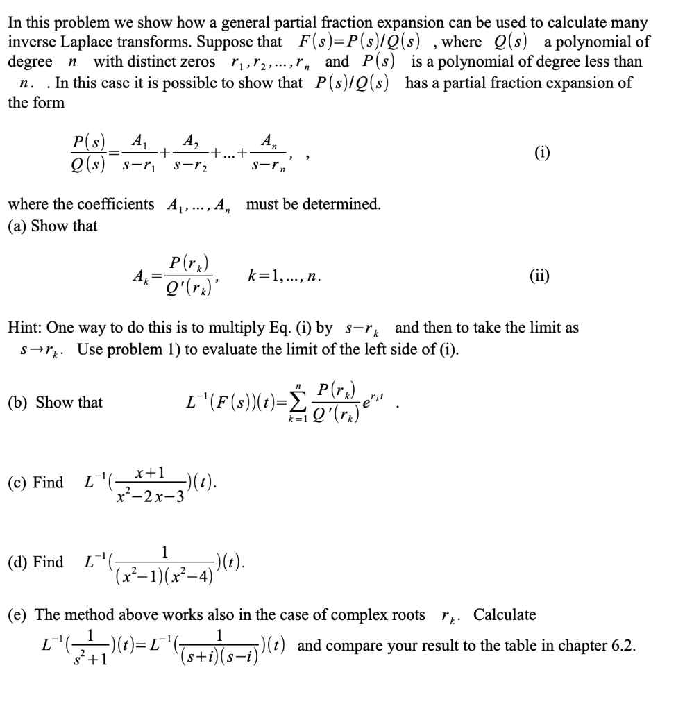 Solved In this problem we show how a general partial | Chegg.com