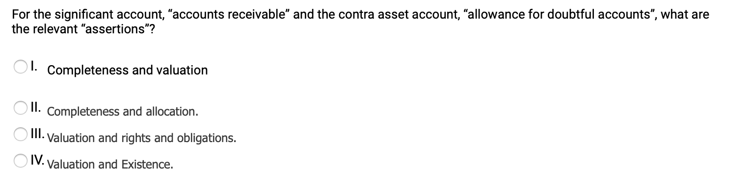 Solved For the significant account, “accounts receivable