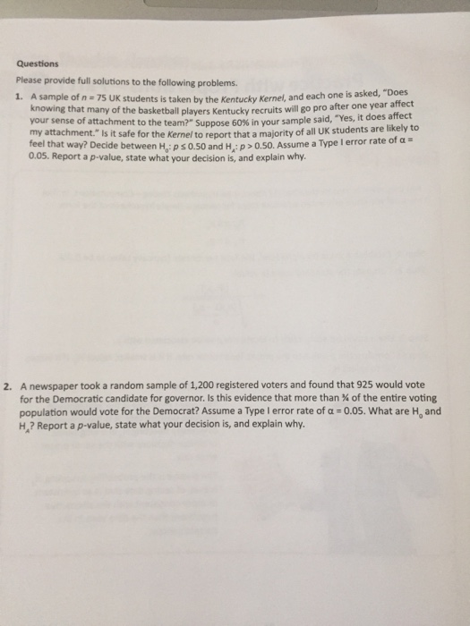 Solved Questions Please provide full solutions to the | Chegg.com