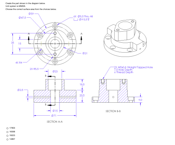 Solved Create the part shown in the diagram below Unitsyn i | Chegg.com