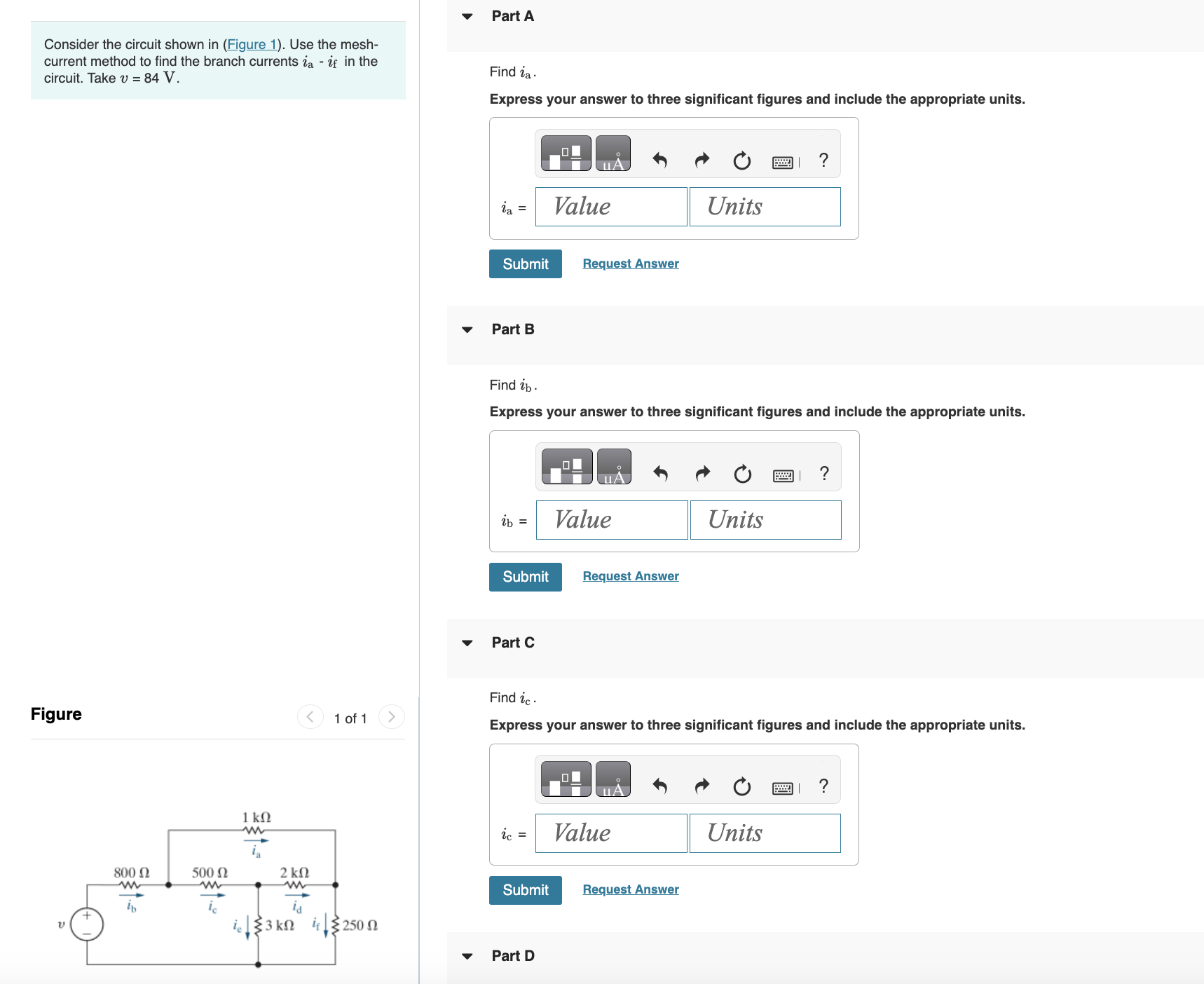 Solved Consider the circuit shown in (Figure 1). ﻿Use the | Chegg.com