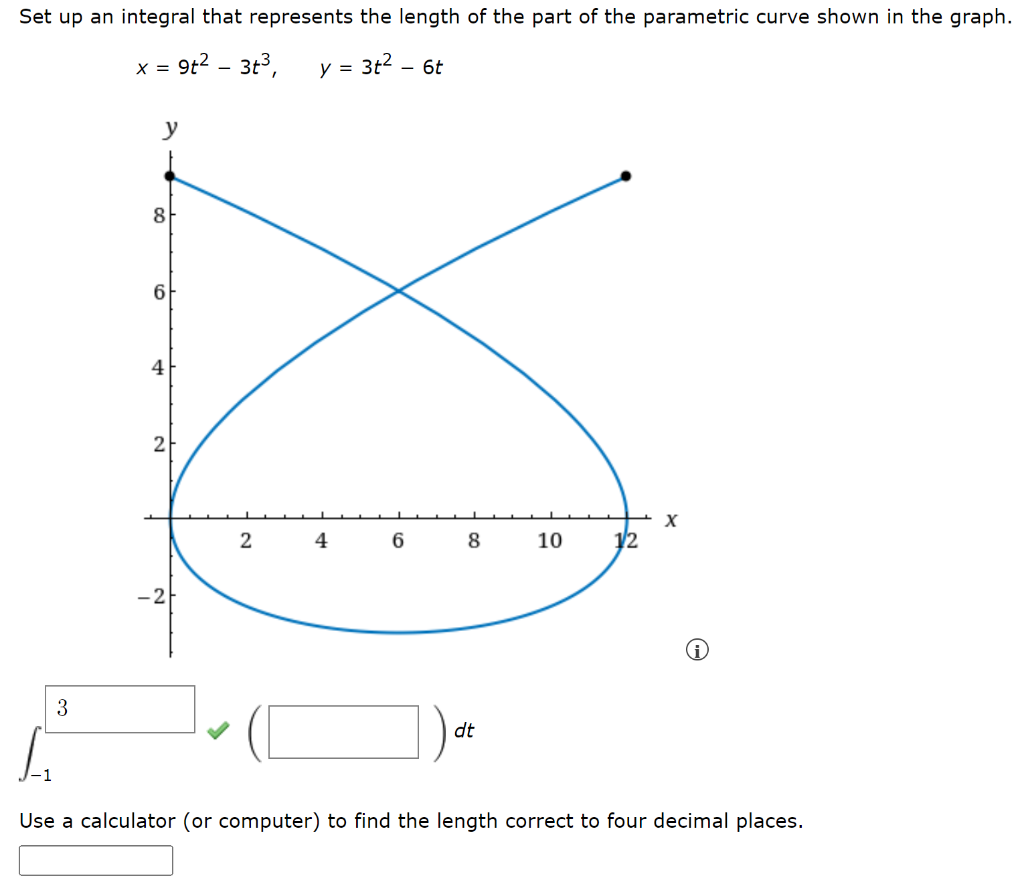 Solved Set up an integral that represents the length of the | Chegg.com
