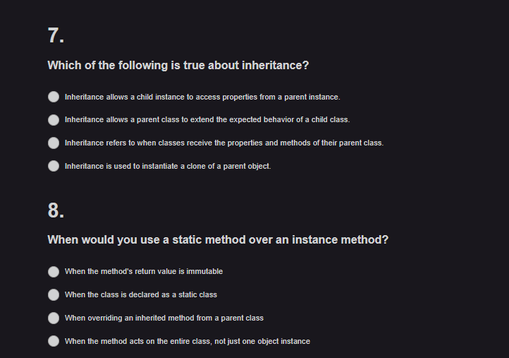 Solved Which of the following is true about inheritance? | Chegg.com