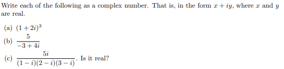 Solved Write each of the following as a complex number. That | Chegg.com