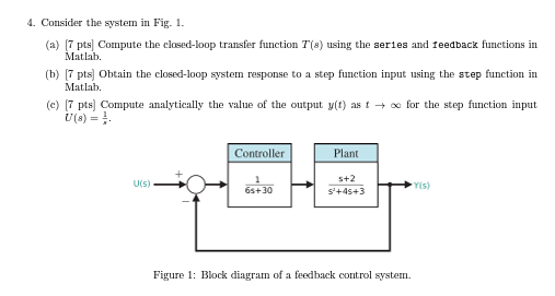 Solved 4. Consider the system in Fig. 1. (a) [7pts] Compute | Chegg.com