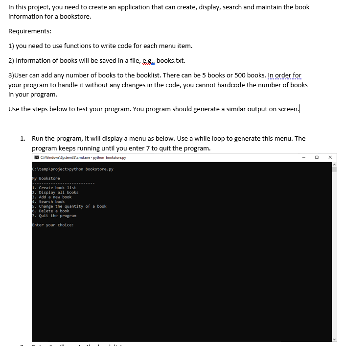In this project, you need to create an application | Chegg.com