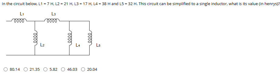 Solved In the circuit below, L1 = 7 H, L2 = 21 H, L3 = 17 H, | Chegg.com