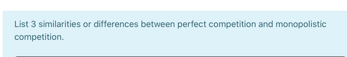 Solved List 3 similarities or differences between perfect | Chegg.com