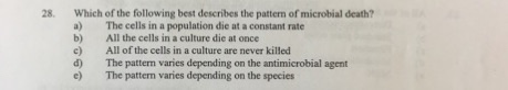 Solved: Which Of The Following Best Describes The Pattern | Chegg.com