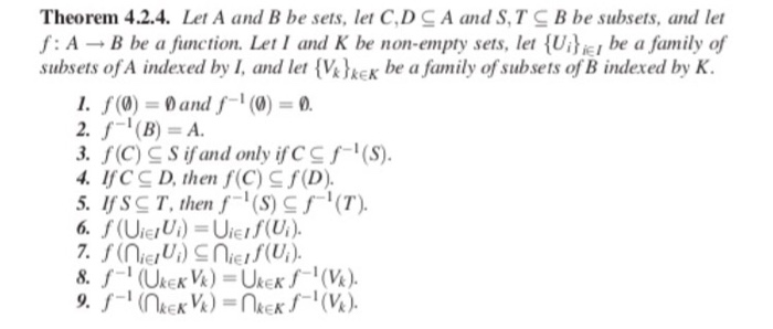 Solved Theorem 4.2.4. Let A And B Be Sets, Let C, D And S,T | Chegg.com