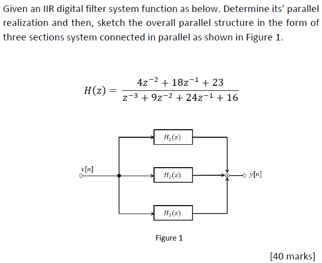 Solved Given an IR digital filter system function as below. | Chegg.com