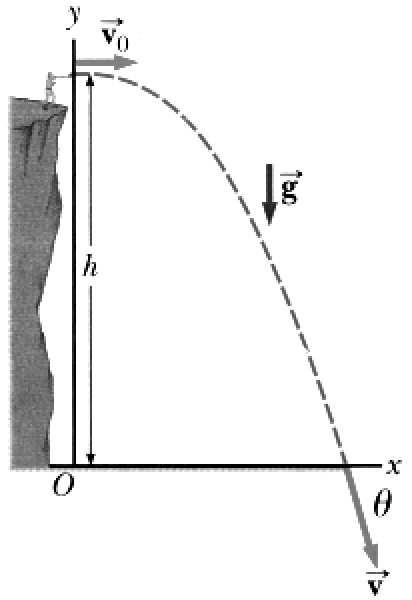 Solved A student stands at the edge of a cliff and throws a | Chegg.com