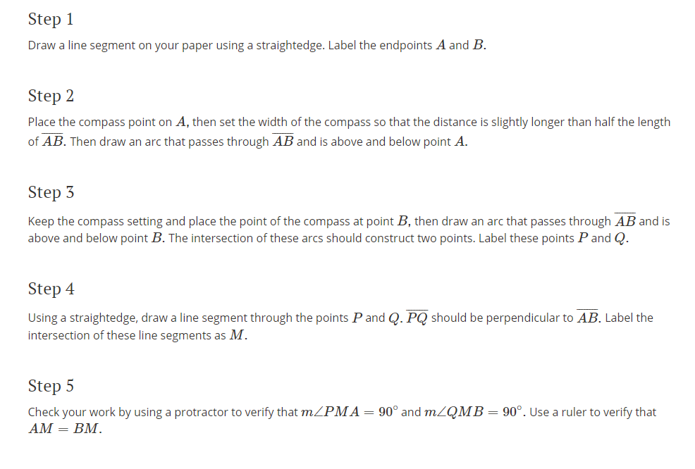 Solved Step 1 Draw a line segment on your paper using a | Chegg.com