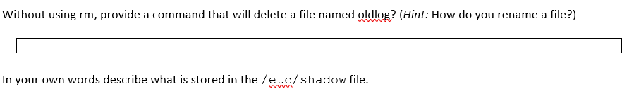 Solved Without using rm, provide a command that will delete | Chegg.com