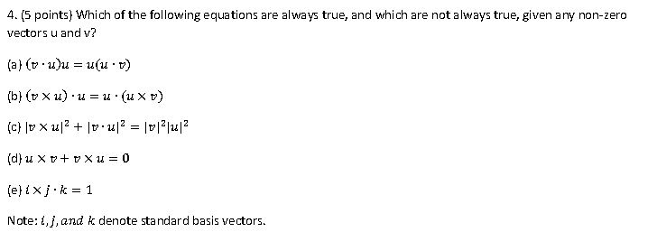 Solved 4. 5 points } which of the following equations are | Chegg.com