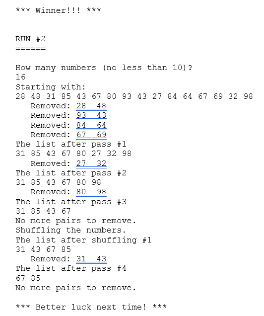 Write a Java program that simulates a matching game | Chegg.com