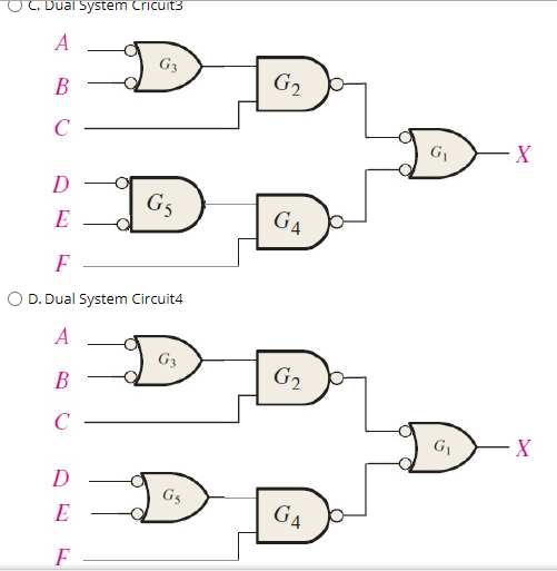 Solved Which Of The Following Logic Gate Circuits Is The 