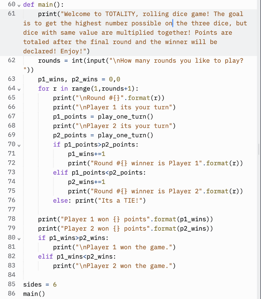 PYTHON PYTHON PYTHON Hello I tried to make a dice | Chegg.com