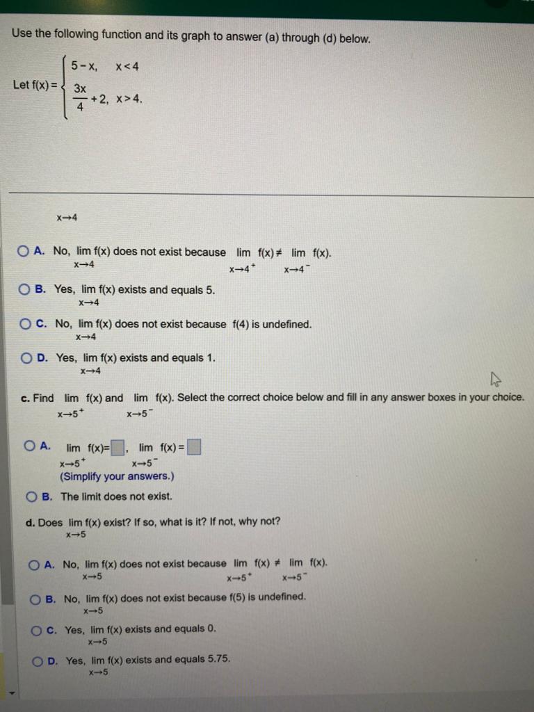 Solved Use the following function and its graph to answer | Chegg.com