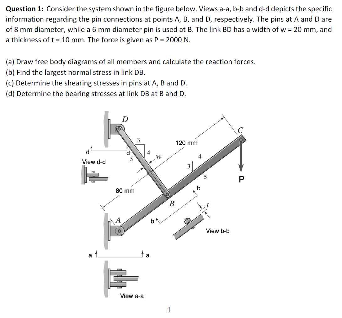 Solved Question 1: Consider The System Shown In The Figure | Chegg.com