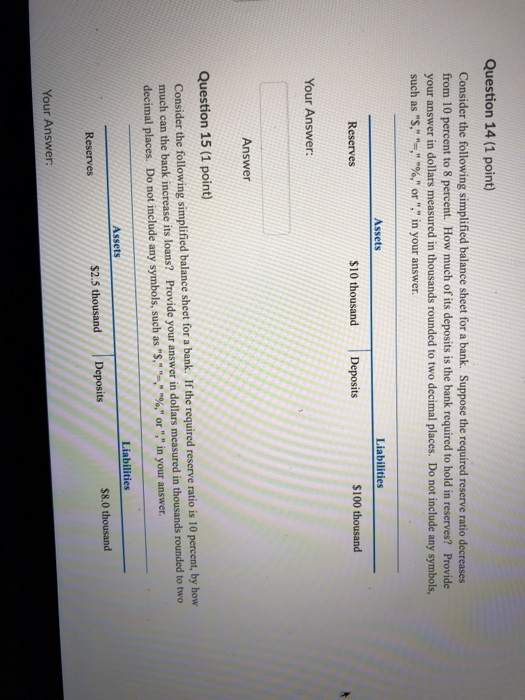 Solved Question 12 (1 point) Consider the following | Chegg.com