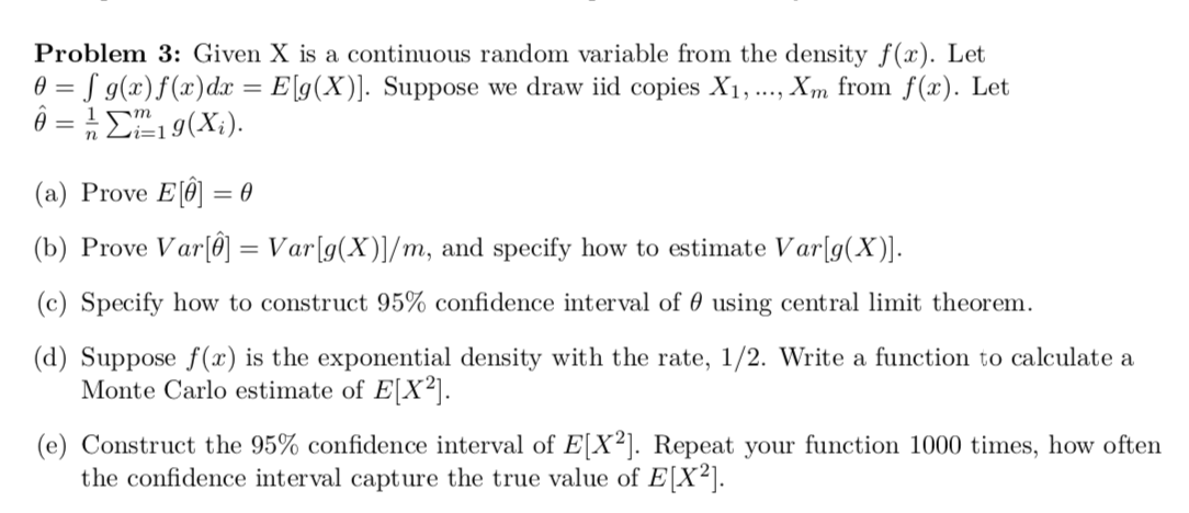 Solved Problem 3: Given X is a continuous random variable | Chegg.com