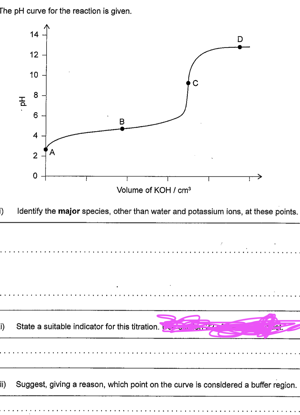 Solved A student performs a titration to determine the | Chegg.com