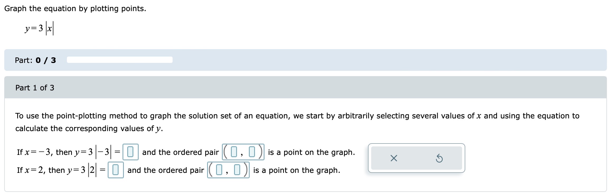 graph the equation y 2 x 3 1 by plotting points