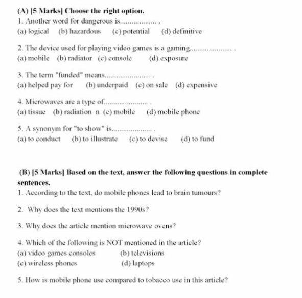 A 15 Marks Choose The Right Option 1 Another Chegg Com