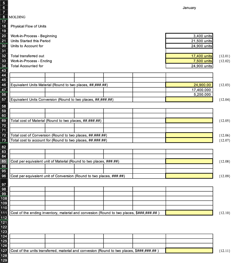 Solved 4 PART 4 6 Process Costing - Weighted Average 7 15 | Chegg.com