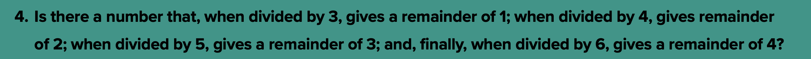 3 divided by 4 remainder