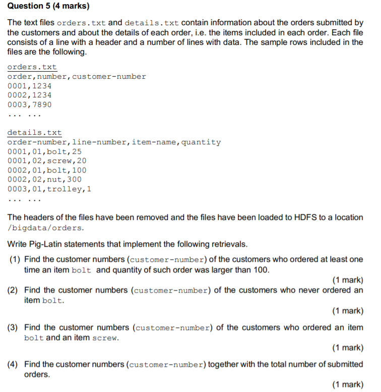 solved-question-5-4-marks-the-text-files-orders-txt-and-chegg