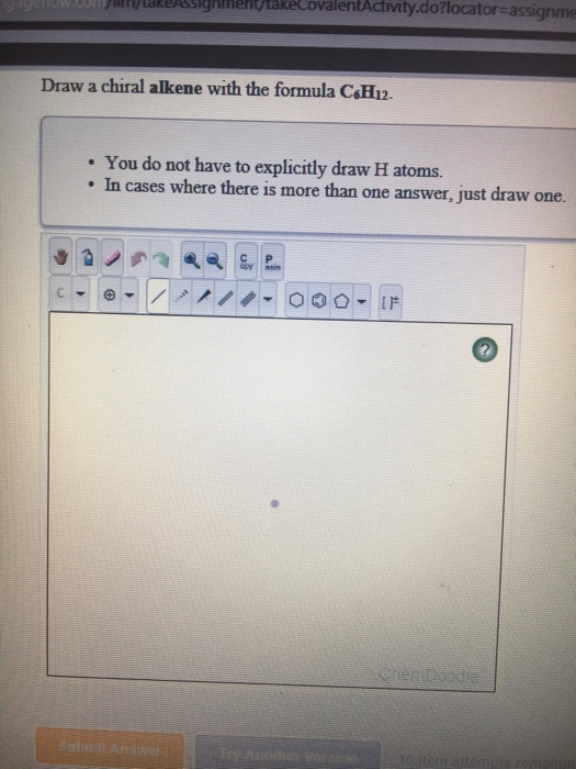 draw a chiral alkene with the formula c6h12 onelineartdrawingslove