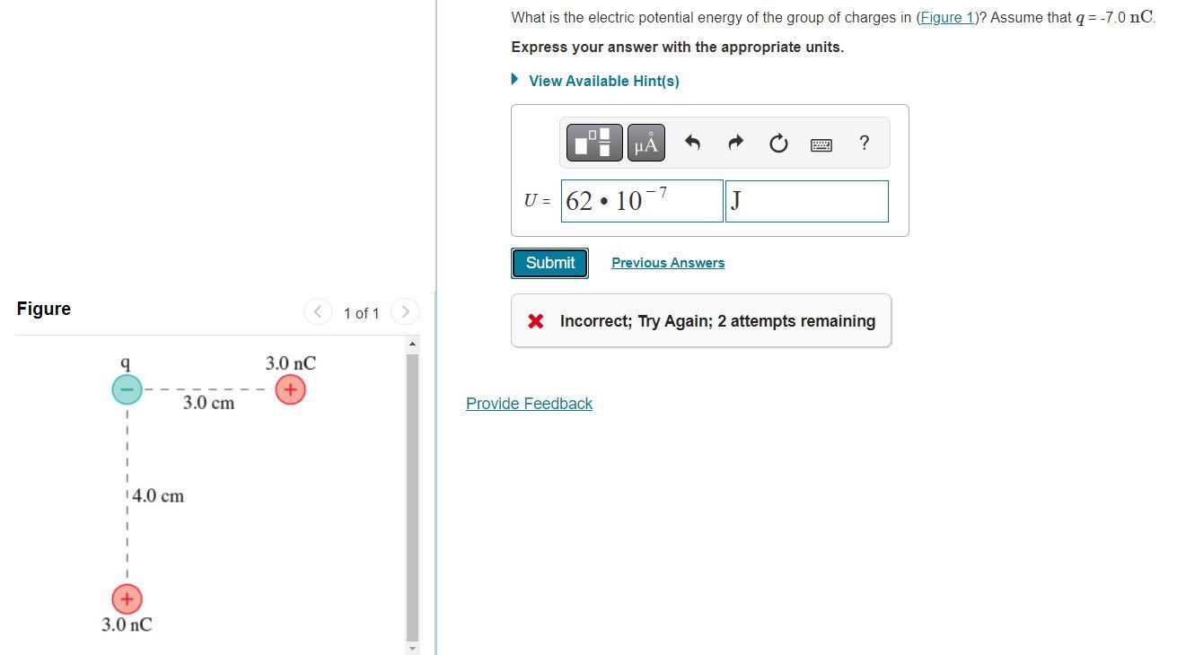 Solved What Is The Electric Potential Energy Of The Group Of | Chegg.com