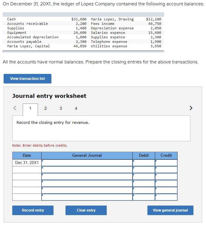Solved On December 31, 20X1, the ledger of Lopez Company | Chegg.com