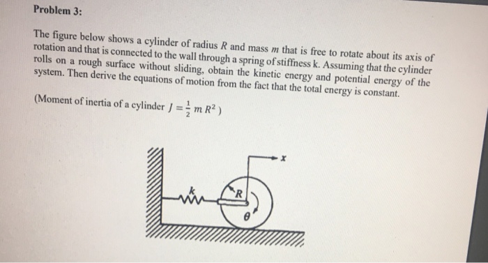 Solved Problem 3: The figure below shows a cylinder of | Chegg.com