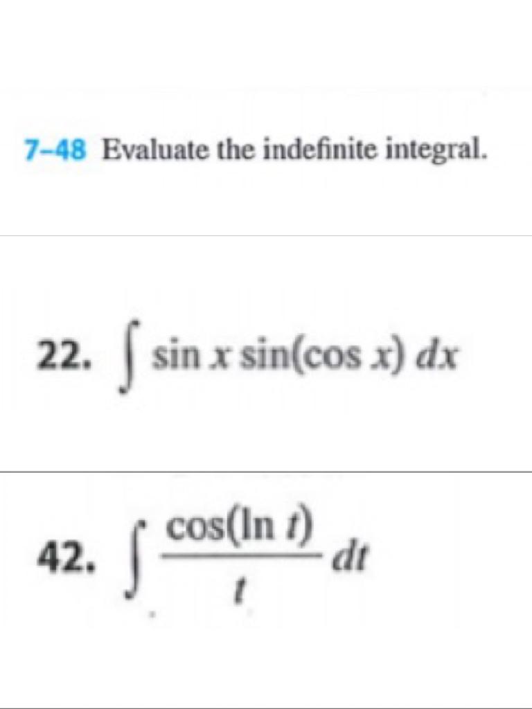 Solved 7 48 evaluate the indefinite integral 22 sin x chegg