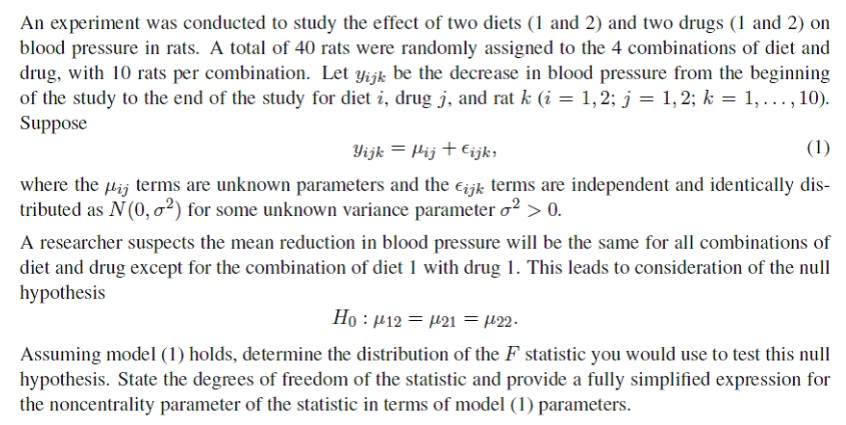 An experiment was conducted to study the effect of | Chegg.com