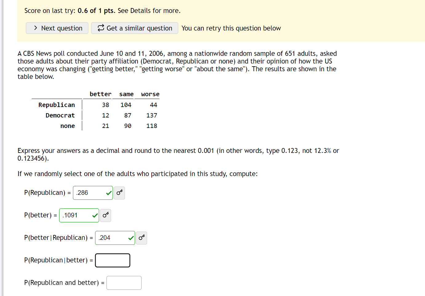 Solved A Cbs News Poll Conducted June And Among Chegg Com