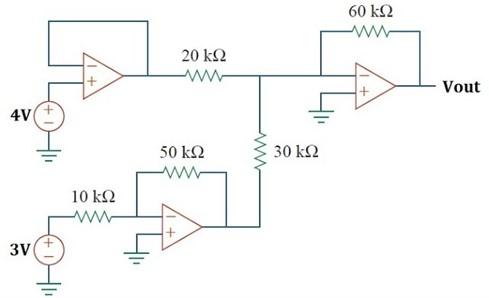 Solved Q6) Calculate the output voltage Vout of the circuit | Chegg.com