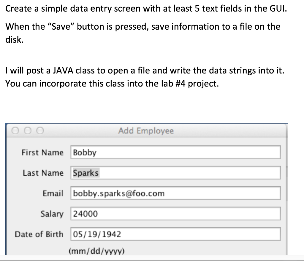 How do I do this with java FX? Also I have this | Chegg.com