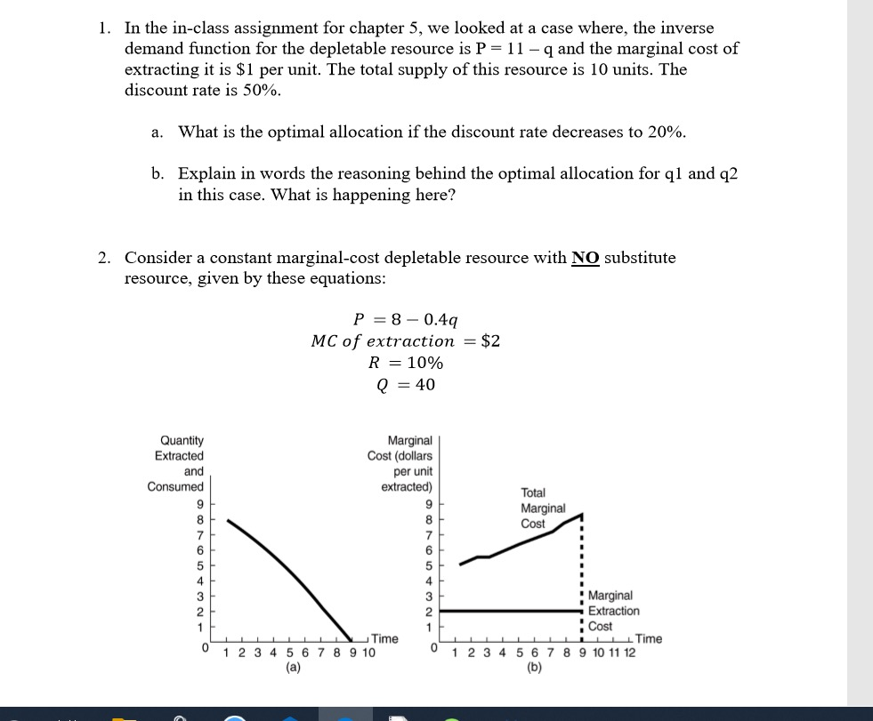 1. In the inclass assignment for chapter 5, we