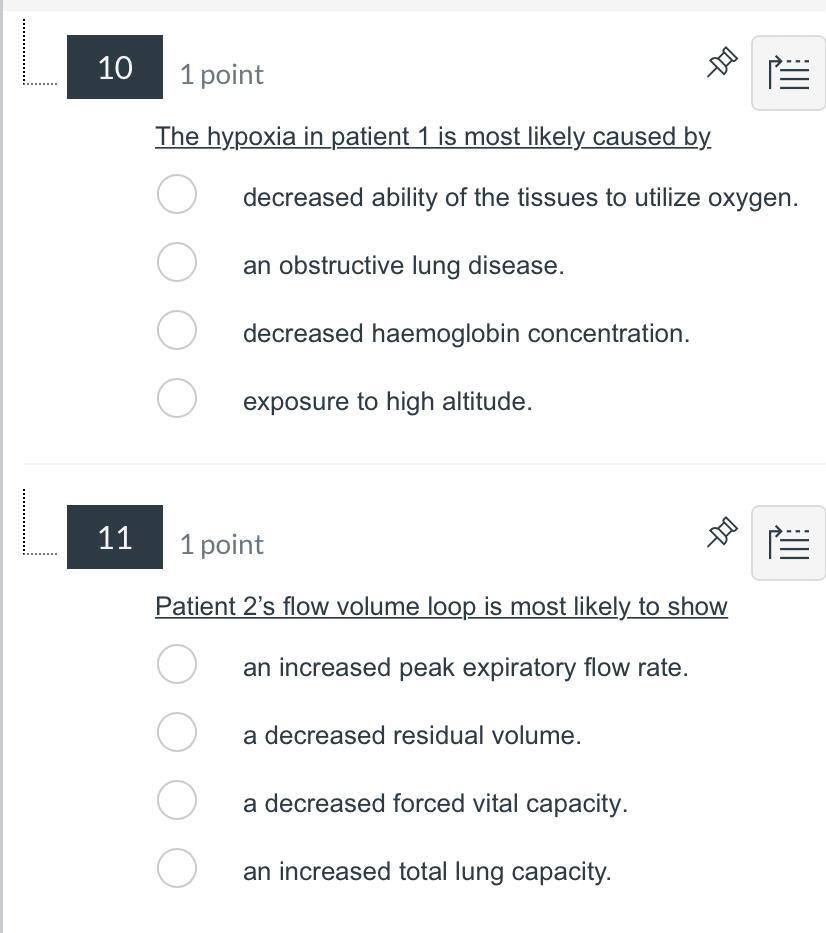 Solved The table below shows data from three patients (1, 2 | Chegg.com