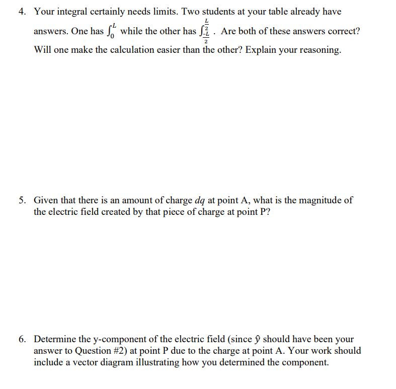 Solved 1. Draw vectors representing the electric field at | Chegg.com