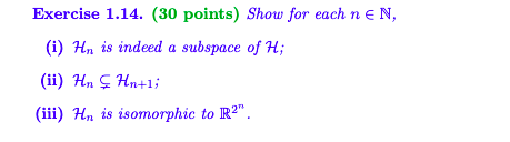 Solved 2n 1 Hn An Jxn J An Jer J 0 Exercise 1 14 Chegg Com