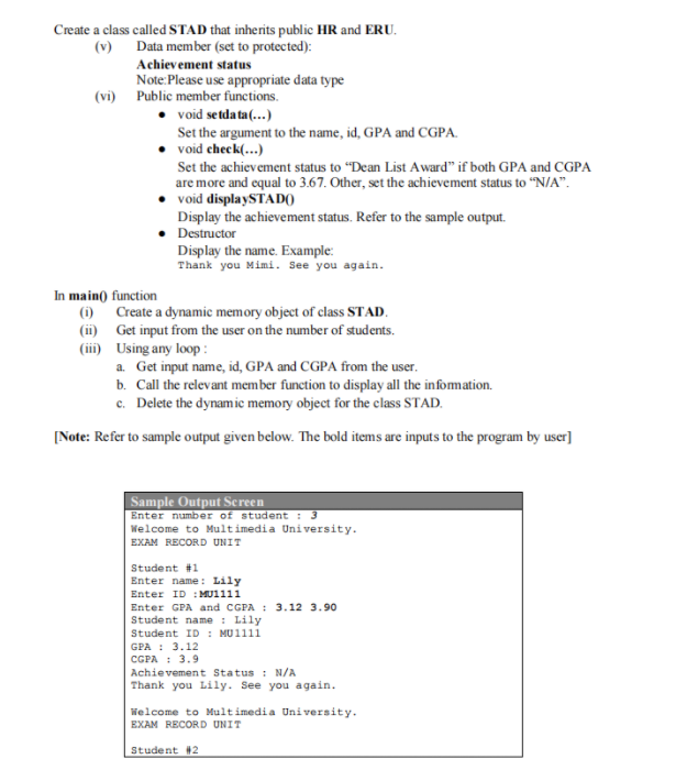 Solved Write a complete program using the information given | Chegg.com