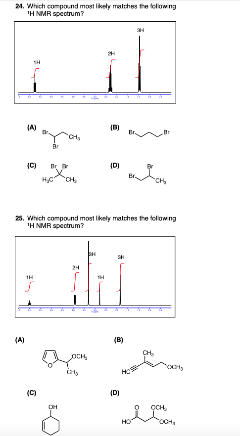 Solved 24 Which Compound Most Likely Matches The Following 5300