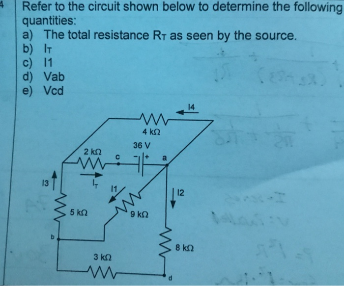Solved Refer to the circuit shown below to determine the | Chegg.com
