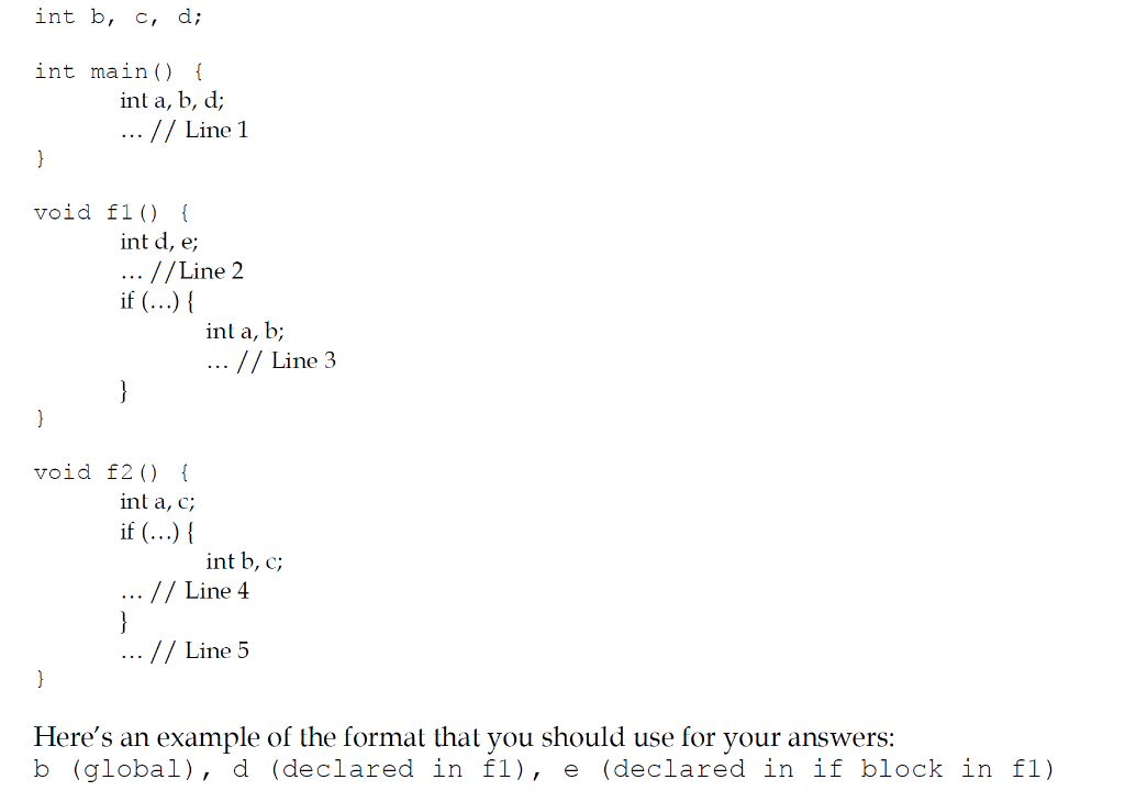 Solved The following questions refer to the skeletal C++ | Chegg.com