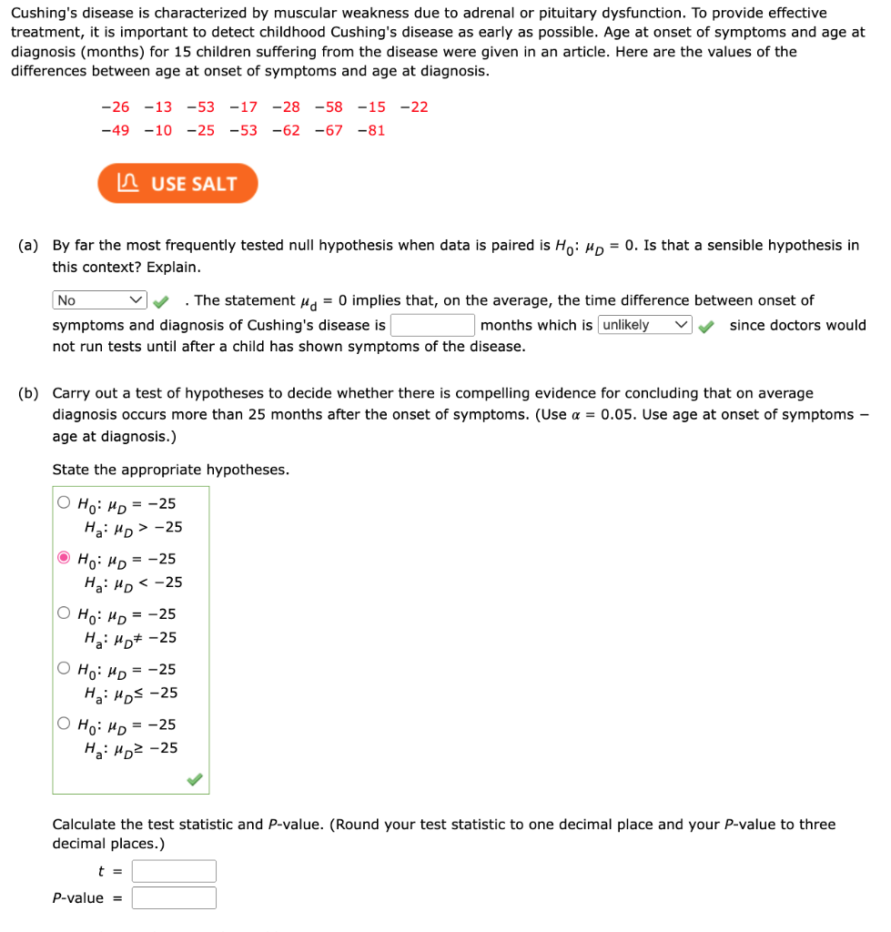 Solved Cushing's disease is characterized by muscular